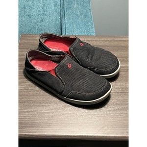 Olukai Nohea Mesh Slip On Shoes Black Red Lightweight Men's 8 M